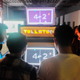 Photo of four people playing VOLLEYGON at Deathmatch by Audio. All images courtesy of Nick Santaniello.